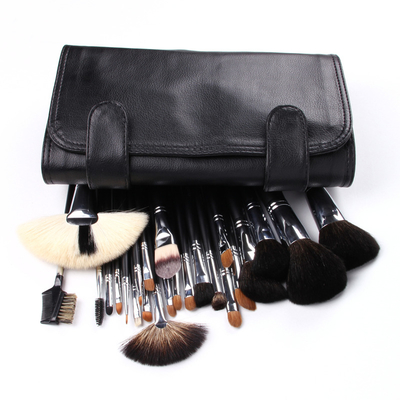 Set Kuas Makeup Perjalanan yang Lebih Lembut dan Higienis Ideal untuk Perbaikan Saat Bepergian Rambut Sintetis Hitam/ Warna yang Disesuaikan