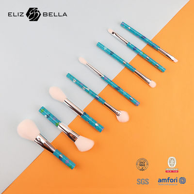 Set Kuas Makeup Perjalanan yang Lebih Lembut dan Higienis Ideal untuk Perbaikan Saat Bepergian Rambut Sintetis Hitam/ Warna yang Disesuaikan