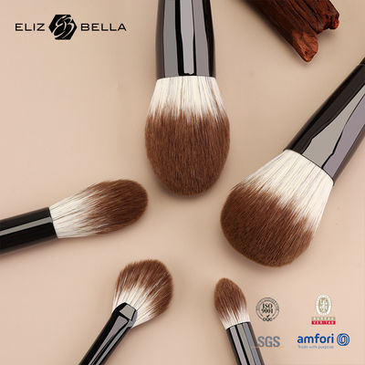 Professional Synthetic Travel Makeup Brush Set, Customizable Colors & Logo | Black & OEM Options Available,Hygienic, Compact & Portable for On-the-Go Touch-Ups
