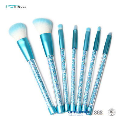 Kuas Makeup Plastik Glitter Rambut Sintetis 6 pcs