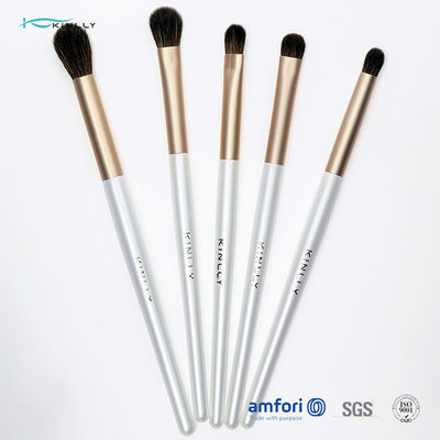 5 PCS Shiny White ISO9001 Synthetic Hair Makeup Brush