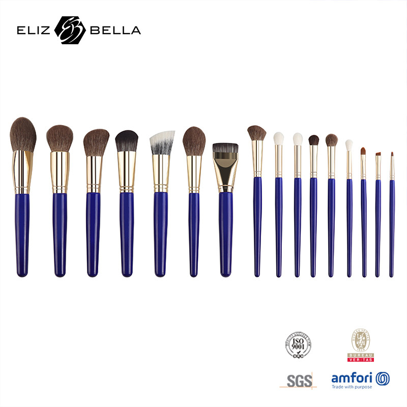 Kualitas Profesional Set Sikat Makeup Lengkap Untuk Label Pribadi, Set Sikat Kosmetik Dengan Rambut Sintetis