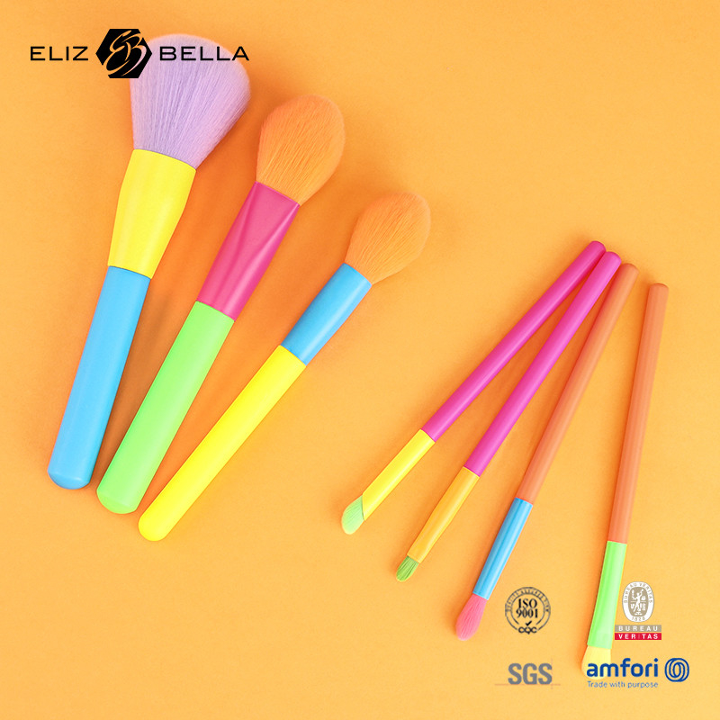 12pcs Plastic Handle Makeup Brush Set Untuk Foundation Powder Blush Eyeshadow Brushes, Nylon Hair Cosmetic Brush