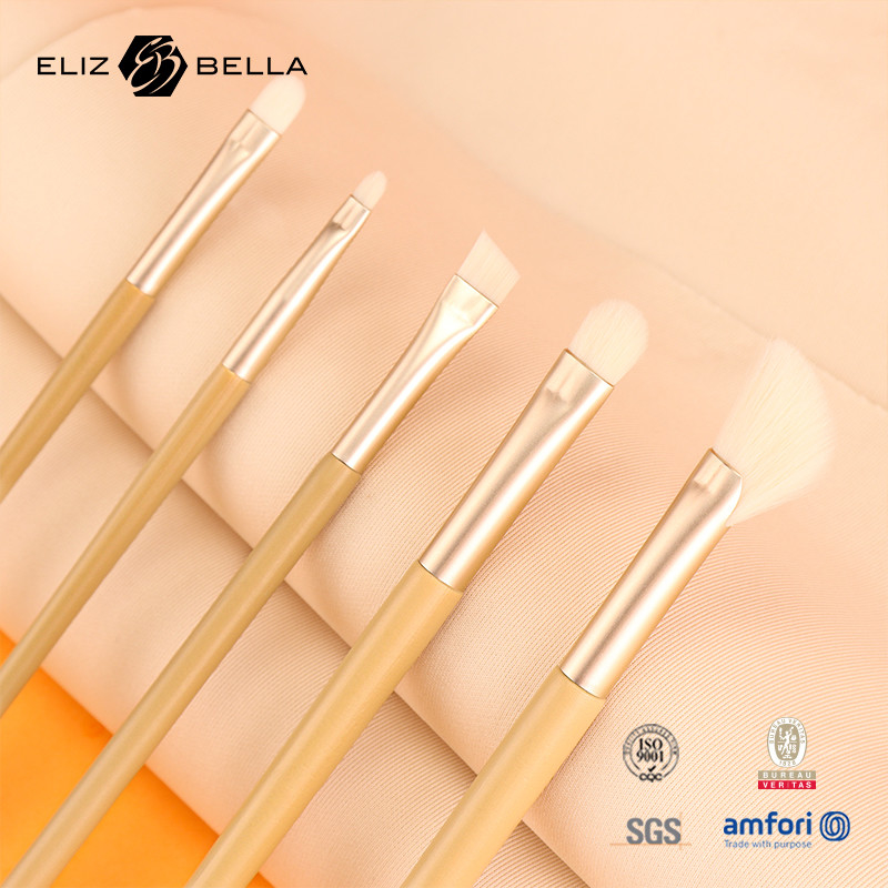 11 Piece Nice Wooden Handle Beauty Makeup Brush Tools, Aluminium Ferrule Kosmetik Brushes, Sintetik Hair Brushes Kits