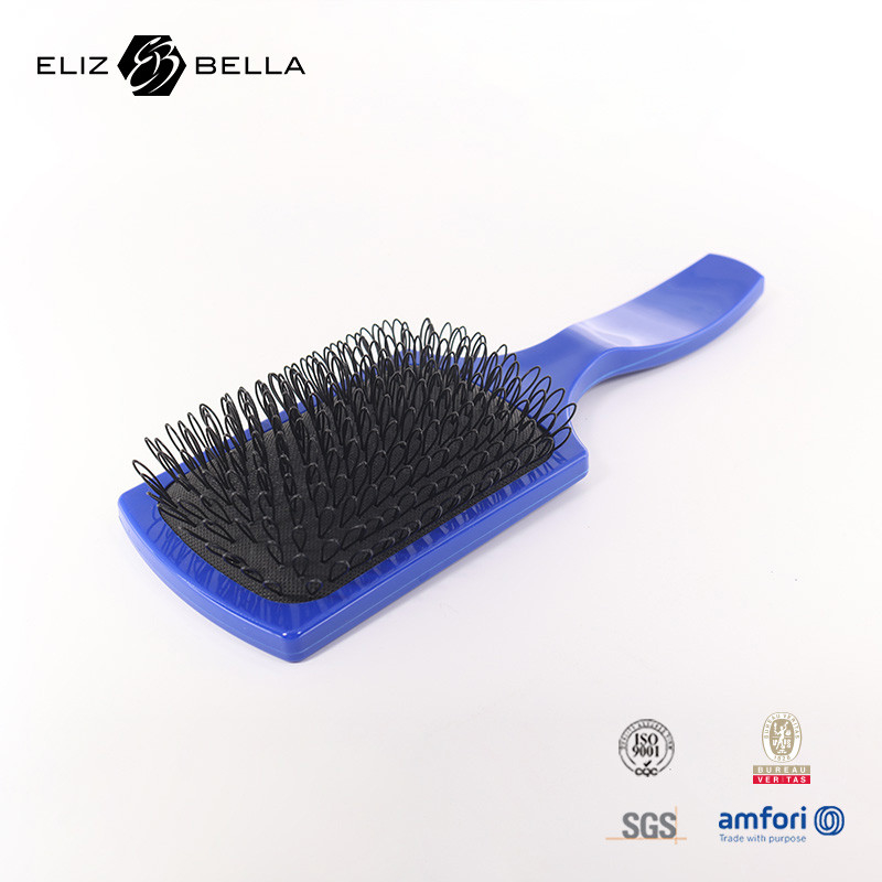 Square Hollow Vented Detangling Brush Massage Comb Deman Custom Logo Curved Wave Brush Maze Hair Brush Untuk Pengering Rambut