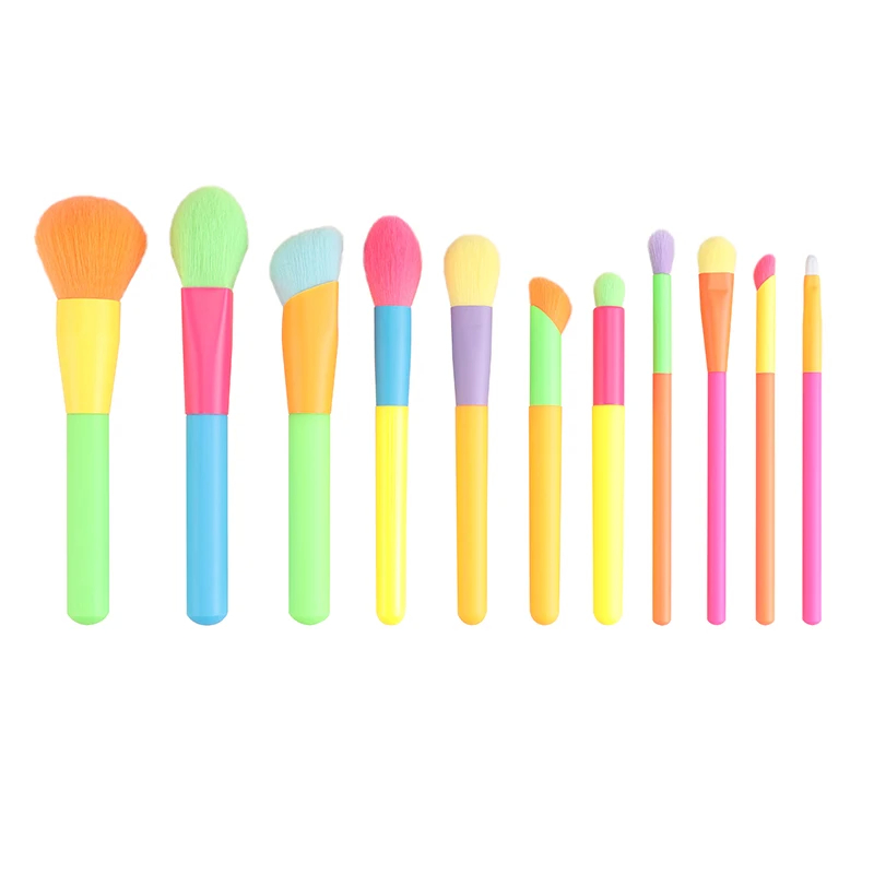 Profesional Label Pribadi Rambut Sintetis Wajah Kosmetik Makeup Brush Set untuk Blush dan Eyeliner