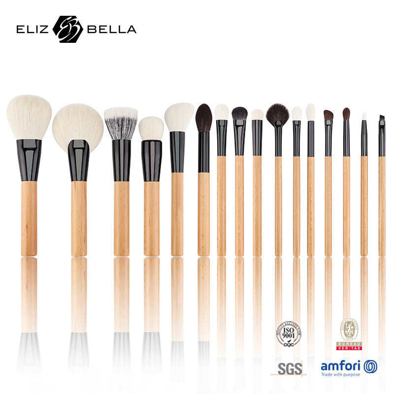 Lengkapi Koleksi Makeup Anda dengan Berbagai Gaya Sikat Makeup Set Sikat Makeup Genggam Kayu Kosmetik