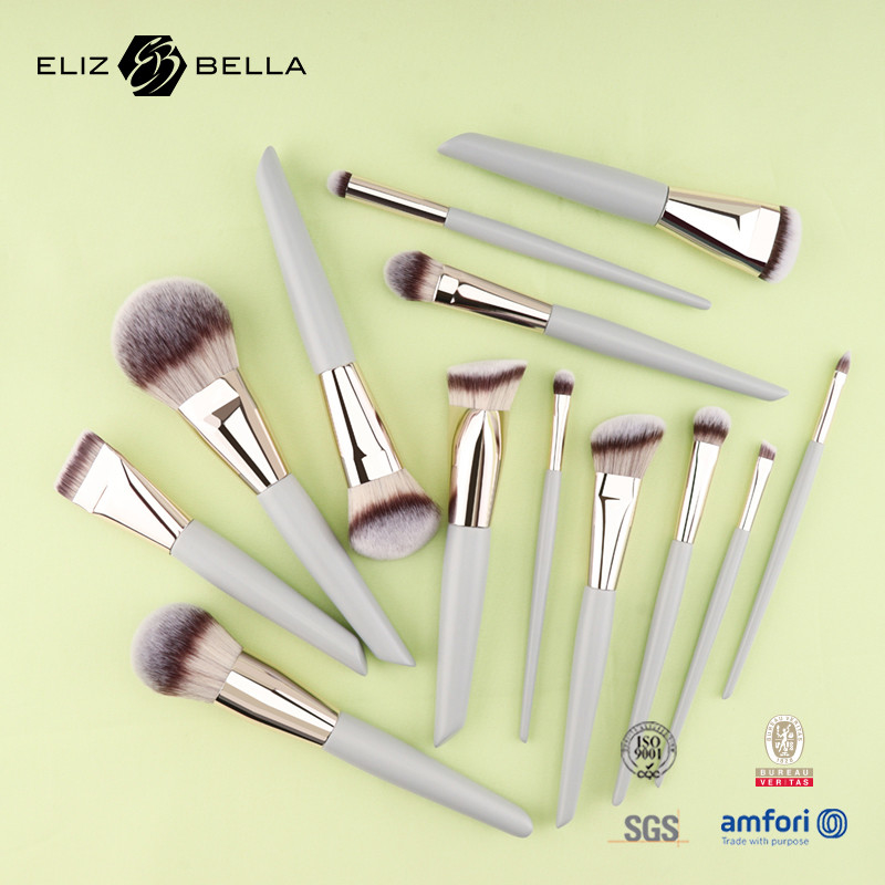 Set Sikat Makeup Mini Travel 5PCS Sikat Kosmetik Vegan & Cruelty-Free untuk Wajah & Mata