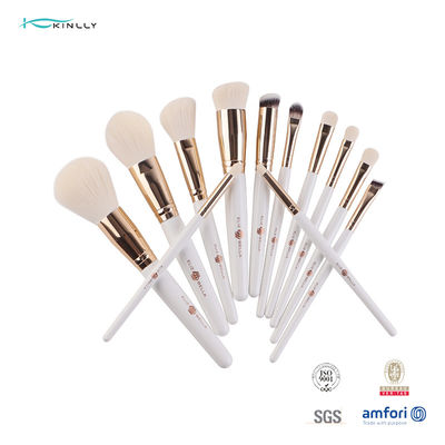 eco friendly 12pcs Gold Ferrule kosmetik brush set bedak foundation